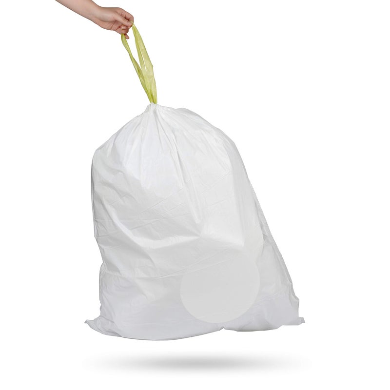 NINESTARS NSTB-21-90 Extra Strong White Trash Bag w/Drawstring Closure, 21 Gal. / 79 L., 30 count, Pack of 3 - Image 3